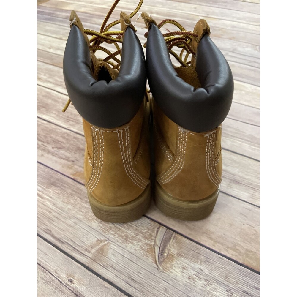 Timberland  Wheat Nubuck Lace Up Premium Waterproof 6” Boots Men’s Size 5.5 - Picture 6 of 8